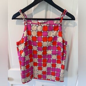 Trina Turk Vibrant Pink and Red Camisole